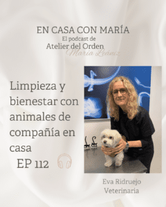 Limpieza y bienestar con animales de compañía en casa.